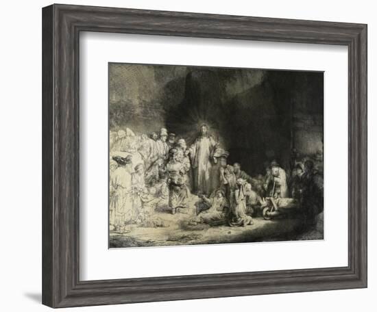 Christ Healing the Sick: the 'Hundred Guilder Print', C. 1649-Rembrandt van Rijn-Framed Giclee Print