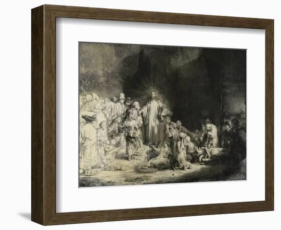 Christ Healing the Sick: the 'Hundred Guilder Print', C. 1649-Rembrandt van Rijn-Framed Giclee Print