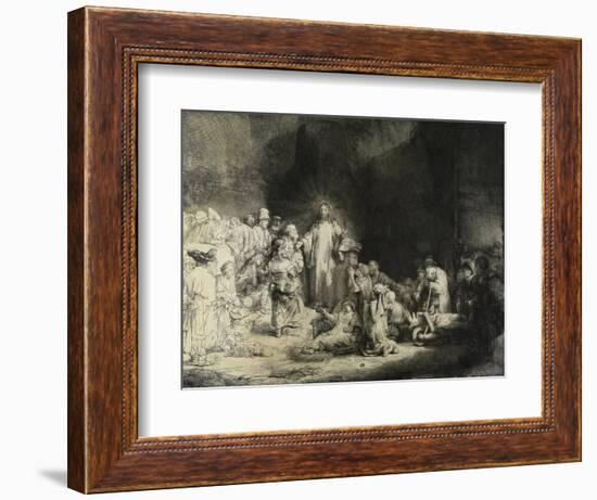 Christ Healing the Sick: the 'Hundred Guilder Print', C. 1649-Rembrandt van Rijn-Framed Giclee Print