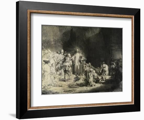 Christ Healing the Sick: the 'Hundred Guilder Print', C. 1649-Rembrandt van Rijn-Framed Giclee Print