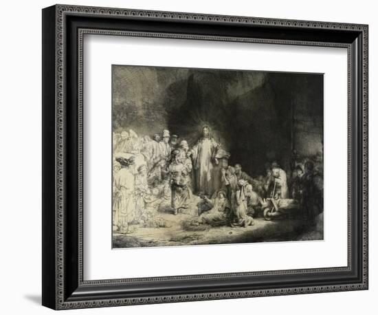 Christ Healing the Sick: the 'Hundred Guilder Print', C. 1649-Rembrandt van Rijn-Framed Giclee Print