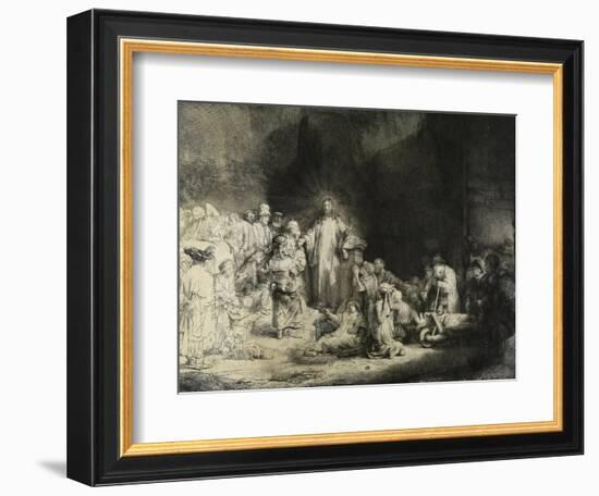 Christ Healing the Sick: the 'Hundred Guilder Print', C. 1649-Rembrandt van Rijn-Framed Giclee Print