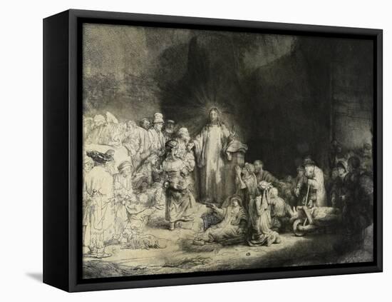 Christ Healing the Sick: the 'Hundred Guilder Print', C. 1649-Rembrandt van Rijn-Framed Premier Image Canvas