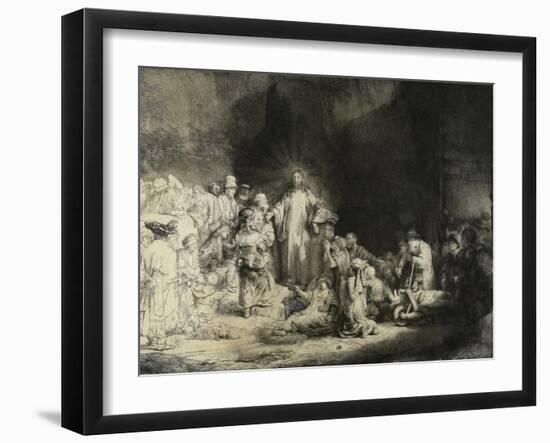 Christ Healing the Sick: the 'Hundred Guilder Print', C. 1649-Rembrandt van Rijn-Framed Giclee Print