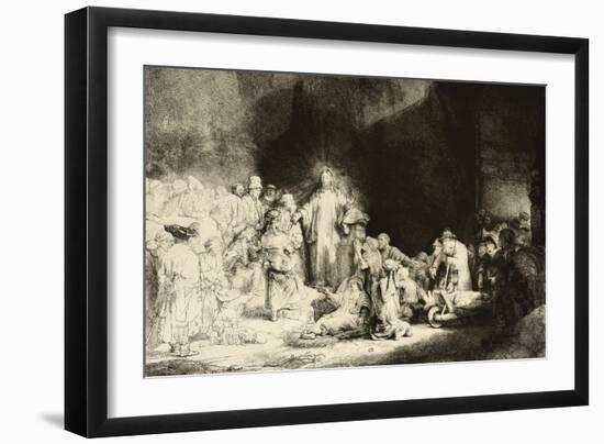 Christ Healing the Sick, 'The Hundred Guilder Print', C. 1649-Rembrandt van Rijn-Framed Giclee Print