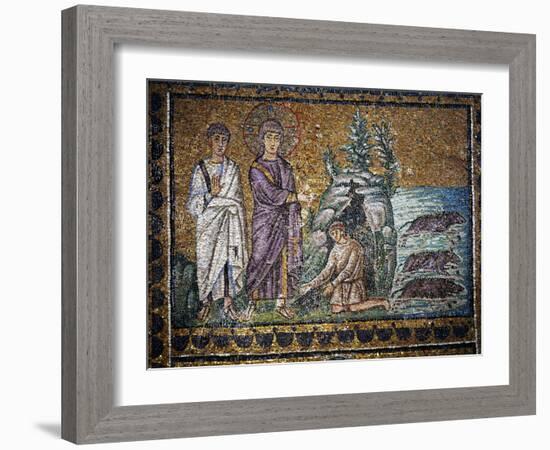 Christ Heals the Man Possessed by Devil, Saint Apollinare Nuovo Ravenna, 6th century AD-null-Framed Premium Photographic Print