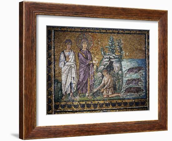 Christ Heals the Man Possessed by Devil, Saint Apollinare Nuovo Ravenna, 6th century AD-null-Framed Photographic Print