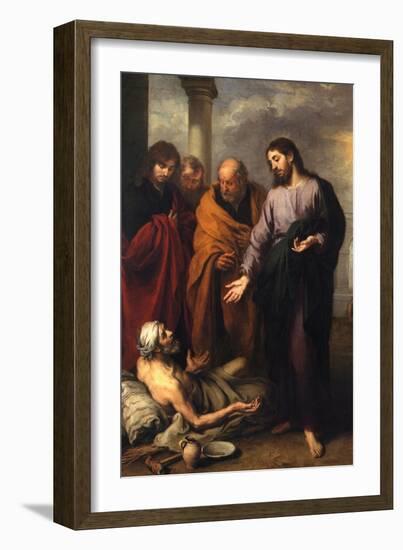 Christ Heals the Paralytic-Bartolome Esteban Murillo-Framed Art Print