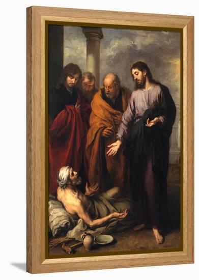 Christ Heals the Paralytic-Bartolome Esteban Murillo-Framed Stretched Canvas