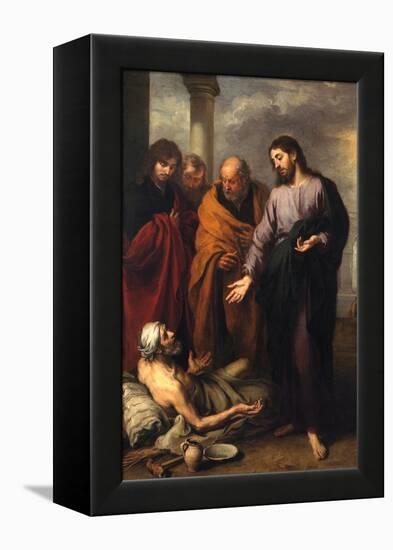 Christ Heals the Paralytic-Bartolome Esteban Murillo-Framed Stretched Canvas