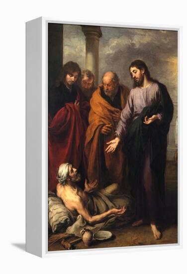 Christ Heals the Paralytic-Bartolome Esteban Murillo-Framed Stretched Canvas