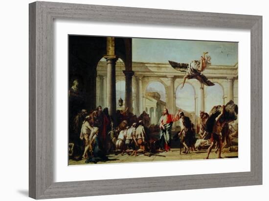 Christ Heals the Paralytic-Giovanni Battista Tiepolo-Framed Giclee Print