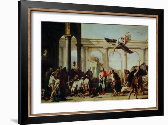 Christ Heals the Paralytic-Giovanni Battista Tiepolo-Framed Giclee Print