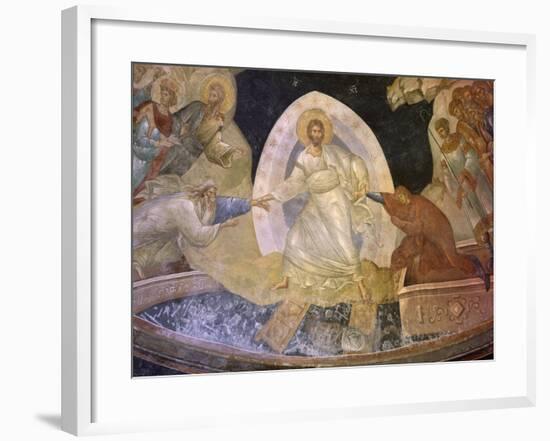 Christ Helping Adam and Eve from their Tomb, Flanked by Saint John the Baptist and Abel-null-Framed Photographic Print
