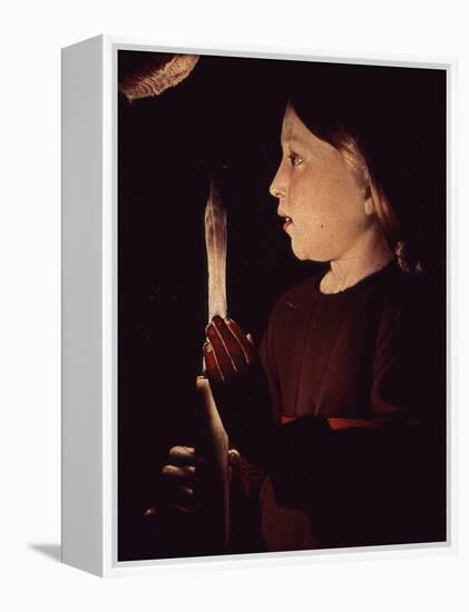 Christ Holding Candle, from Saint Joseph Charpentier (Saint Joseph the Carpenter) (Detail)-Georges de La Tour-Framed Premier Image Canvas