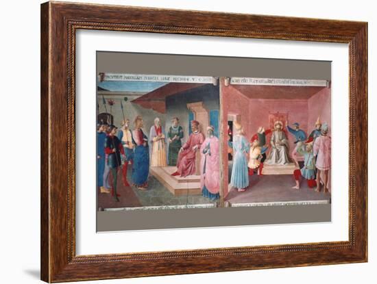 Christ in Front of Pilate-Fra Angelico-Framed Art Print