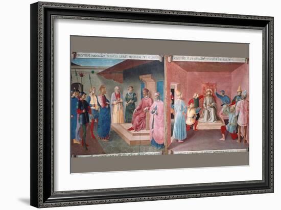 Christ in Front of Pilate-Fra Angelico-Framed Art Print