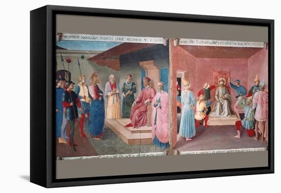 Christ in Front of Pilate-Fra Angelico-Framed Stretched Canvas