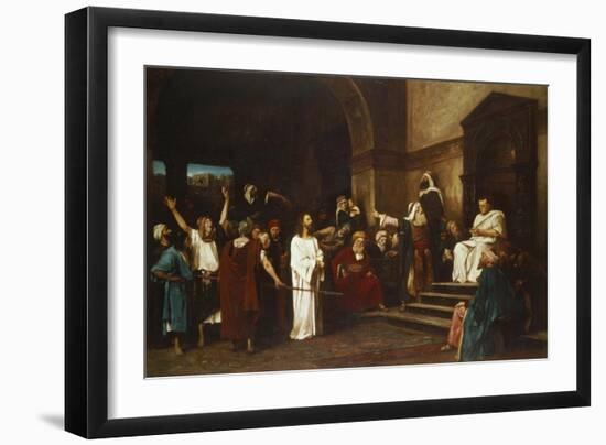 Christ in Front of Pontius Pilate, 1881-Mihaly Munkacsy-Framed Giclee Print
