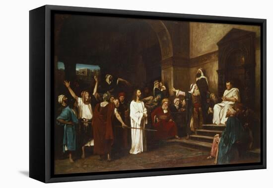 Christ in Front of Pontius Pilate, 1881-Mihaly Munkacsy-Framed Premier Image Canvas