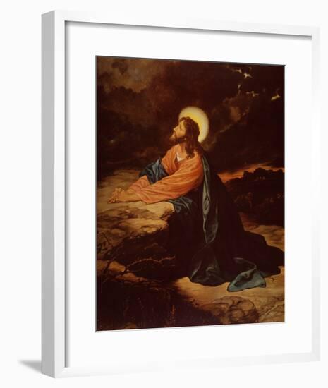 Christ in Gethsemane-E^ Goodman-Framed Art Print