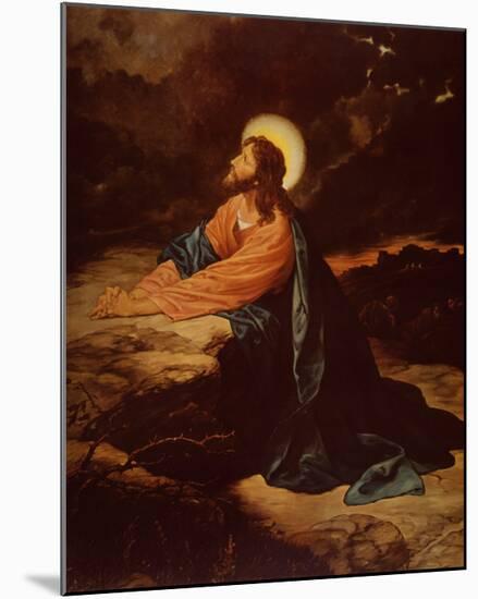 Christ in Gethsemane-E^ Goodman-Mounted Art Print