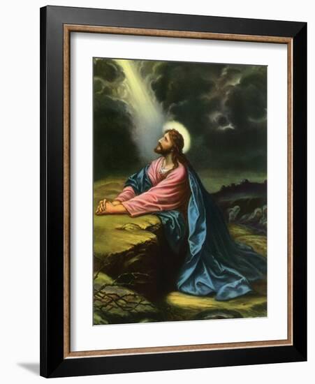 Christ in Gethsemane-null-Framed Giclee Print