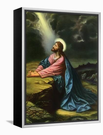 Christ in Gethsemane-null-Framed Premier Image Canvas