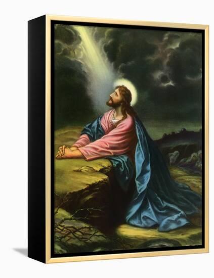 Christ in Gethsemane-null-Framed Premier Image Canvas