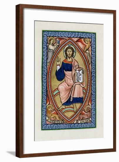 Christ in Glory with the Symbols of the Four Evangelists, C1200-null-Framed Giclee Print