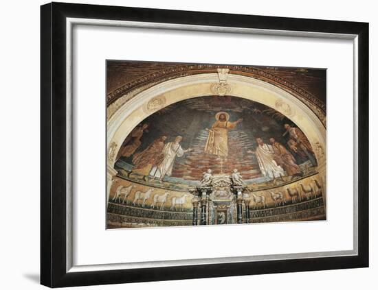 Christ in Heaven, Apse Mosaic, Basilica of Saints Cosmas and Damian, Rome, Italy, 6th Century-null-Framed Giclee Print