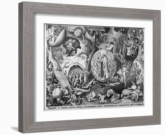 Christ in Hell, C.1561-Pieter Bruegel the Elder-Framed Giclee Print