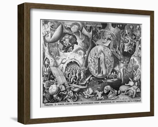 Christ in Hell, C.1561-Pieter Bruegel the Elder-Framed Giclee Print