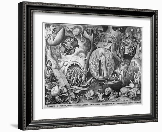 Christ in Hell, C.1561-Pieter Bruegel the Elder-Framed Giclee Print