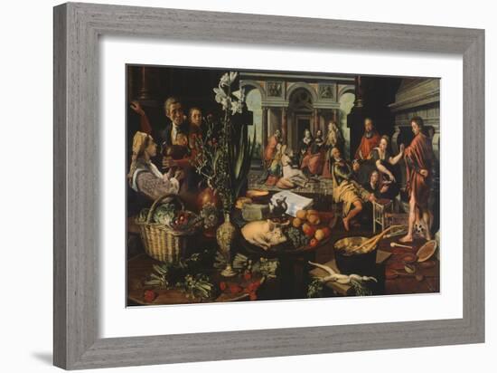 Christ in House of Martha and Mary-Pieter Aertsen-Framed Giclee Print