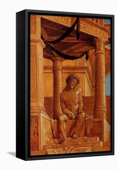 Christ in Pain-Hans Holbein the Younger-Framed Stretched Canvas