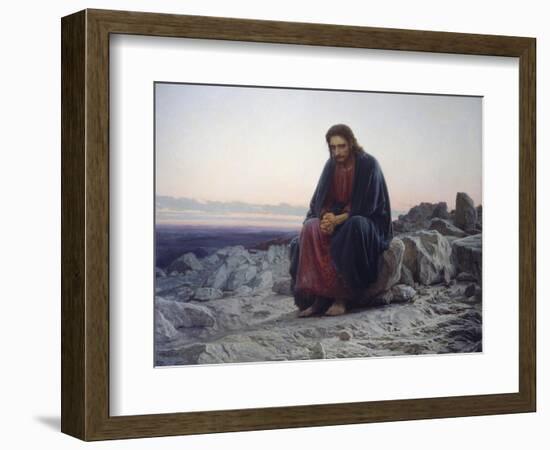 Christ in the Desert, 1872-Iwan Kramskoi-Framed Premium Giclee Print