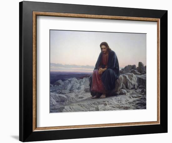 Christ in the Desert, 1872-Iwan Kramskoi-Framed Premium Giclee Print