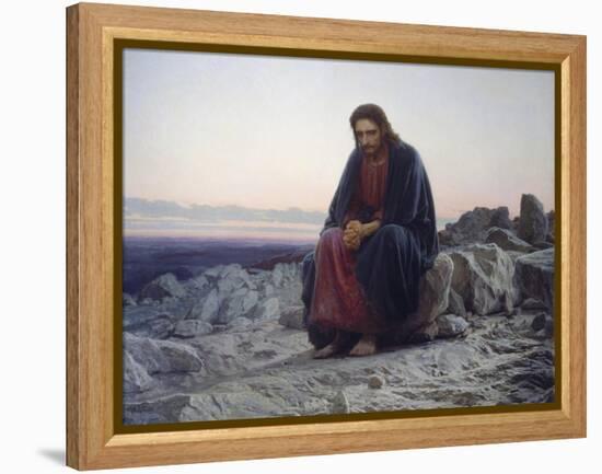 Christ in the Desert, 1872-Iwan Kramskoi-Framed Premier Image Canvas