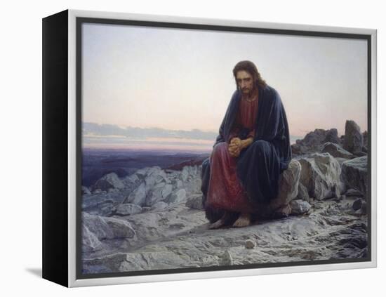 Christ in the Desert, 1872-Iwan Kramskoi-Framed Premier Image Canvas