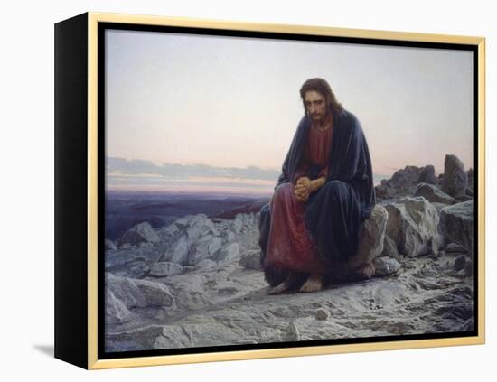 Christ in the Desert, 1872-Iwan Kramskoi-Framed Premier Image Canvas