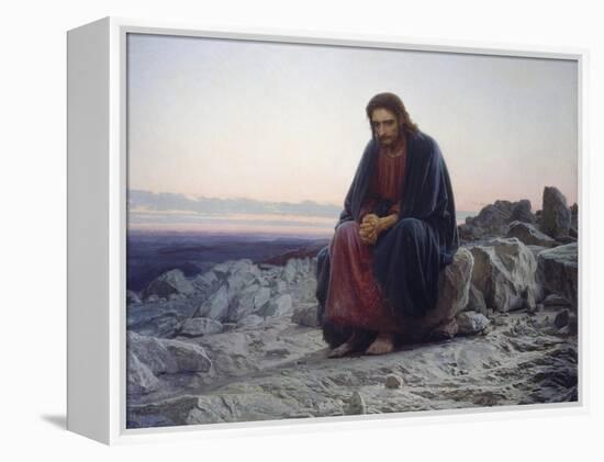 Christ in the Desert, 1872-Iwan Kramskoi-Framed Premier Image Canvas