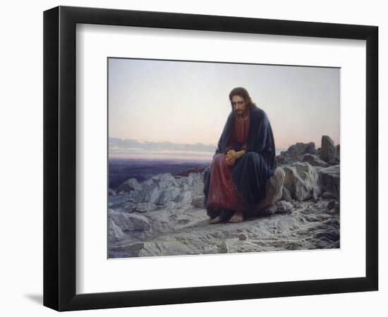 Christ in the Desert, 1872-Iwan Kramskoi-Framed Giclee Print