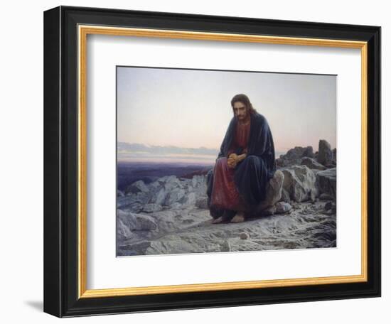 Christ in the Desert, 1872-Iwan Kramskoi-Framed Giclee Print