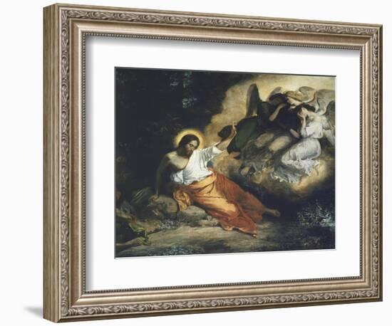 Christ in the Garden of Gethsemane, 1824-27-Eugene Delacroix-Framed Premium Giclee Print