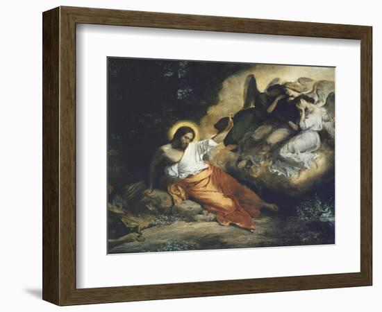 Christ in the Garden of Gethsemane, 1824-27-Eugene Delacroix-Framed Premium Giclee Print