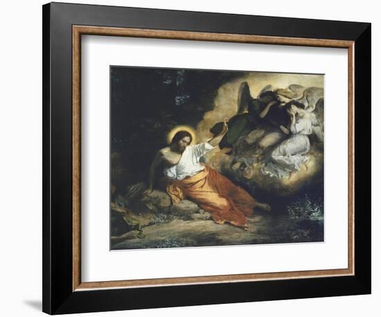 Christ in the Garden of Gethsemane, 1824-27-Eugene Delacroix-Framed Premium Giclee Print