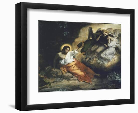 Christ in the Garden of Gethsemane, 1824-27-Eugene Delacroix-Framed Premium Giclee Print