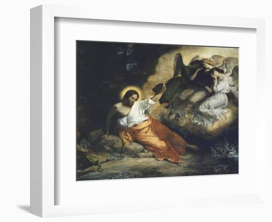 Christ in the Garden of Gethsemane, 1824-27-Eugene Delacroix-Framed Premium Giclee Print