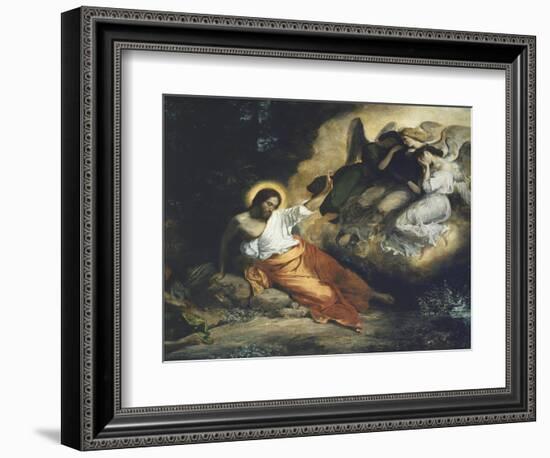 Christ in the Garden of Gethsemane, 1824-27-Eugene Delacroix-Framed Premium Giclee Print